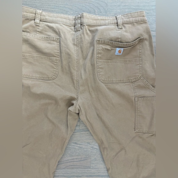 Carhartt Women’s Loose Fit Canvas Work Pant size 18 short tan khaki - Picture 3 of 10
